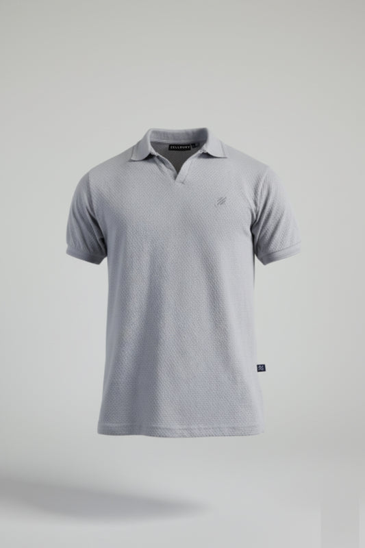 Textured Johnny Collar Polo - 5004