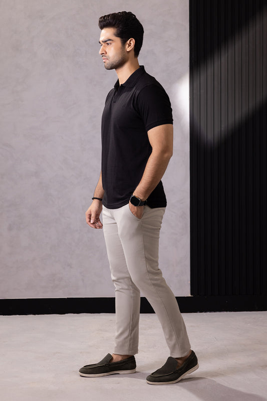 Textured Johnny Collar Polo - 5004