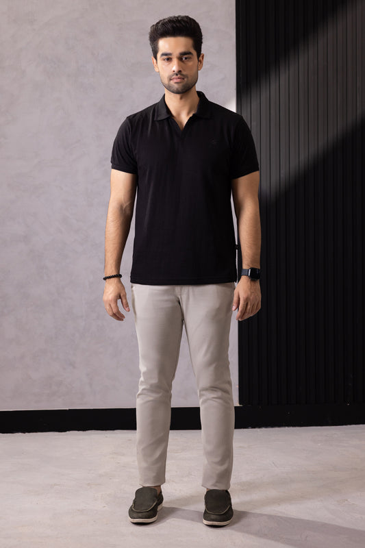 Textured Johnny Collar Polo - 5004