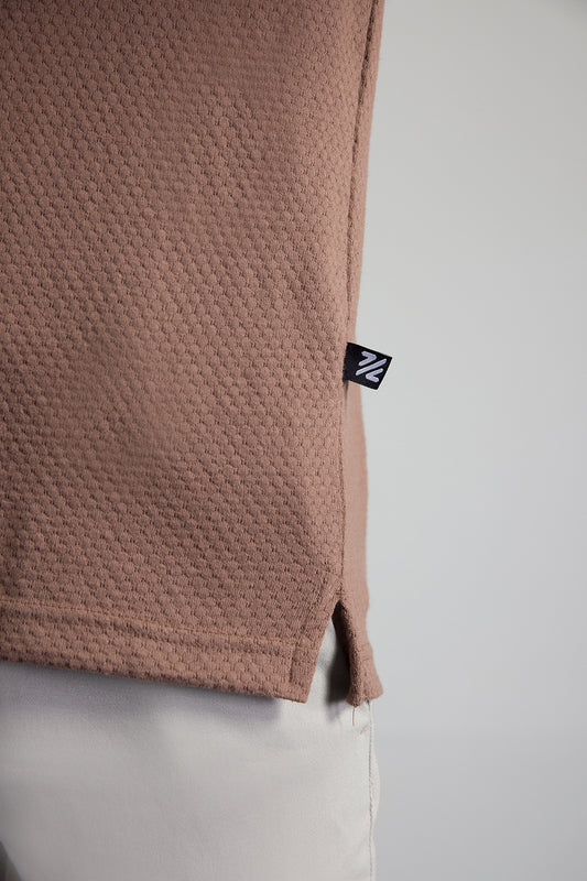 Textured Johnny Collar Polo - 5004