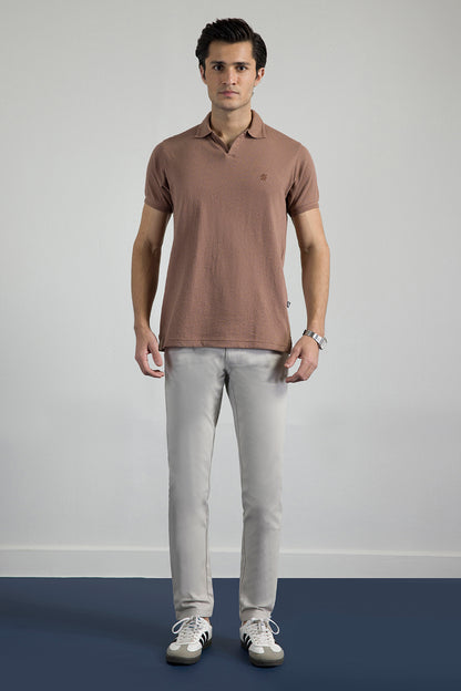 Textured Johnny Collar Polo - 5004