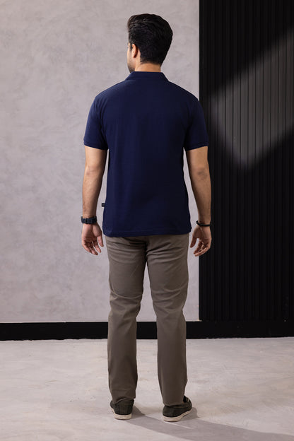 Textured Johnny Collar Polo - 5004