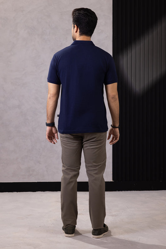 Textured Johnny Collar Polo - 5004