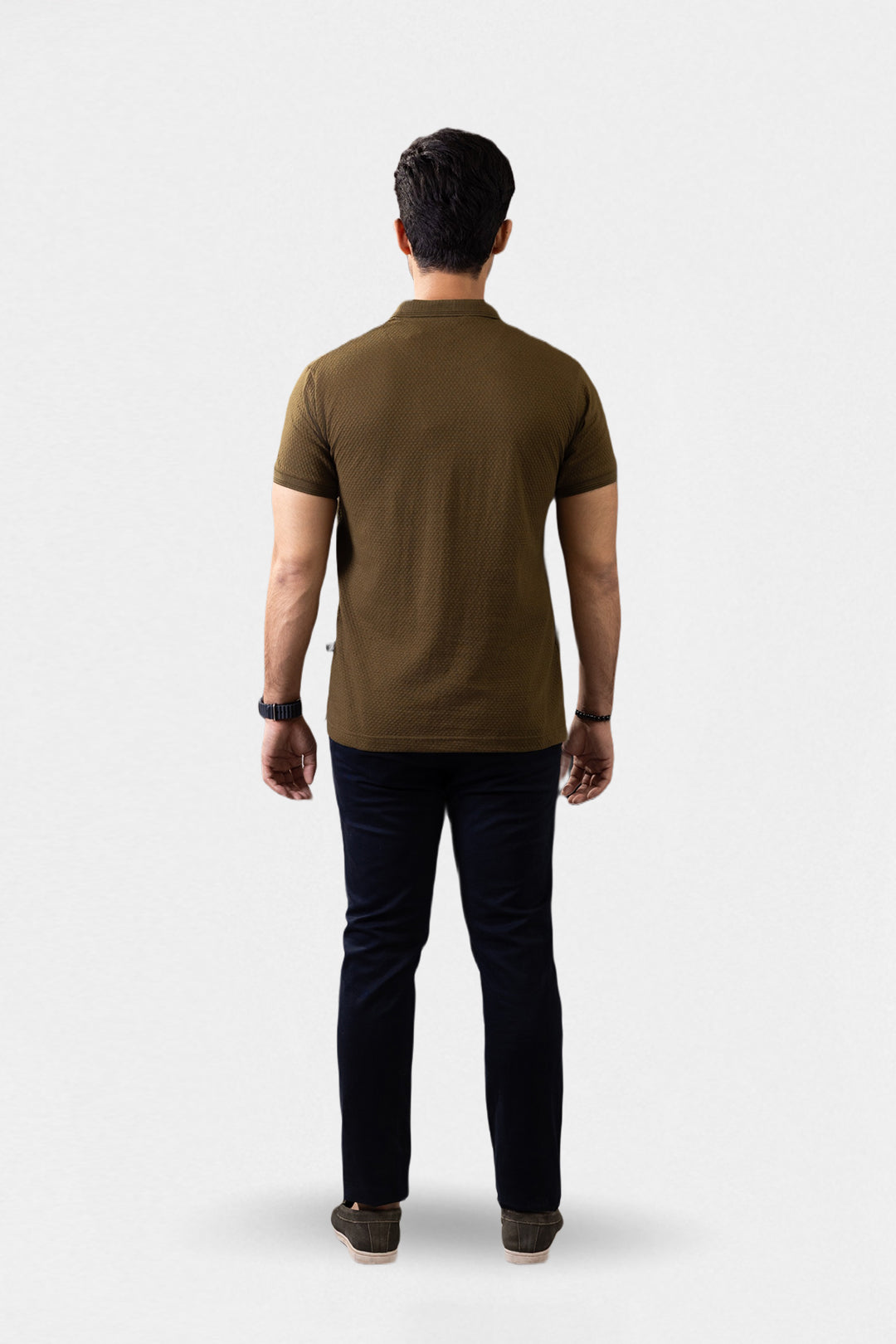 Textured Johnny Collar Polo - 5004
