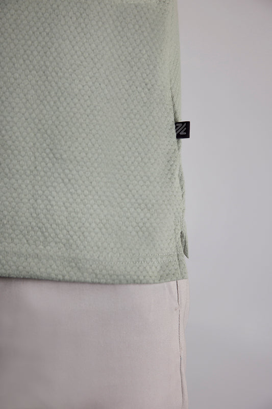 Textured Johnny Collar Polo - 5004