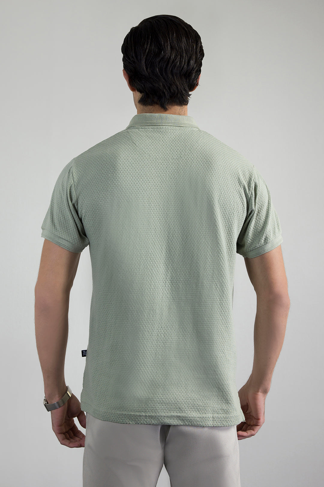 Textured Johnny Collar Polo - 5004
