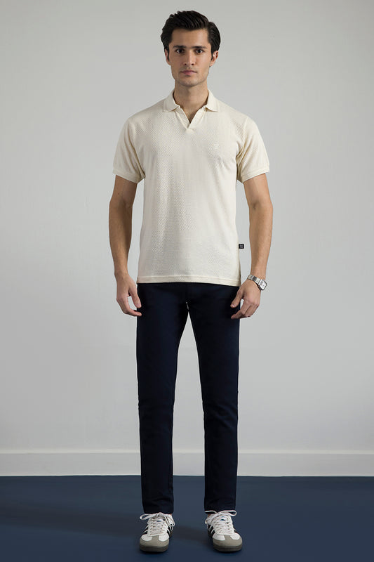 Textured Johnny Collar Polo - 5004