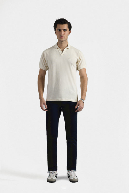 Textured Johnny Collar Polo - 5004