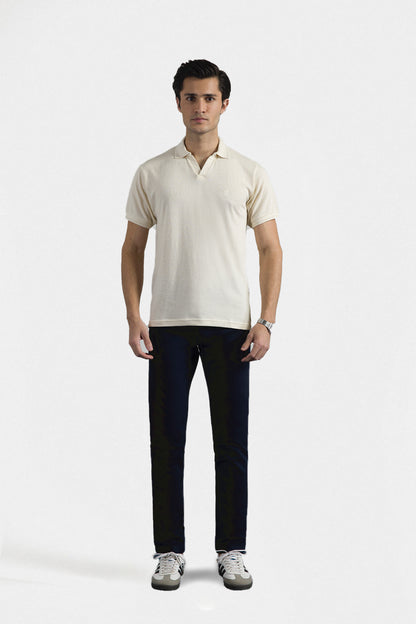 Textured Johnny Collar Polo - 5004