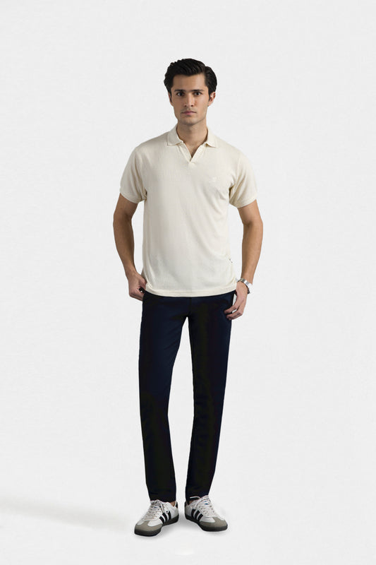 Textured Johnny Collar Polo - 5004