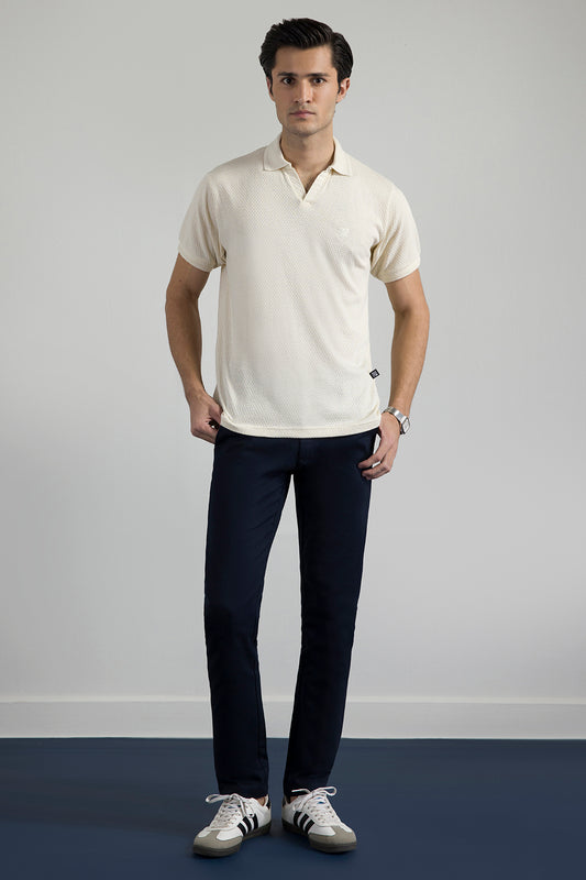 Textured Johnny Collar Polo - 5004