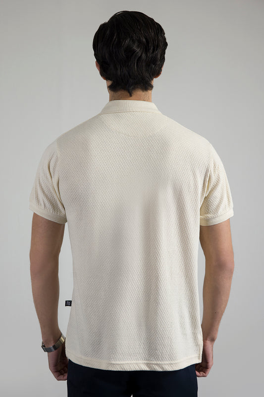 Textured Johnny Collar Polo - 5004