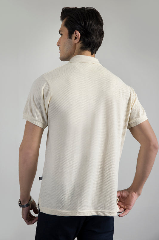 Textured Johnny Collar Polo - 5004