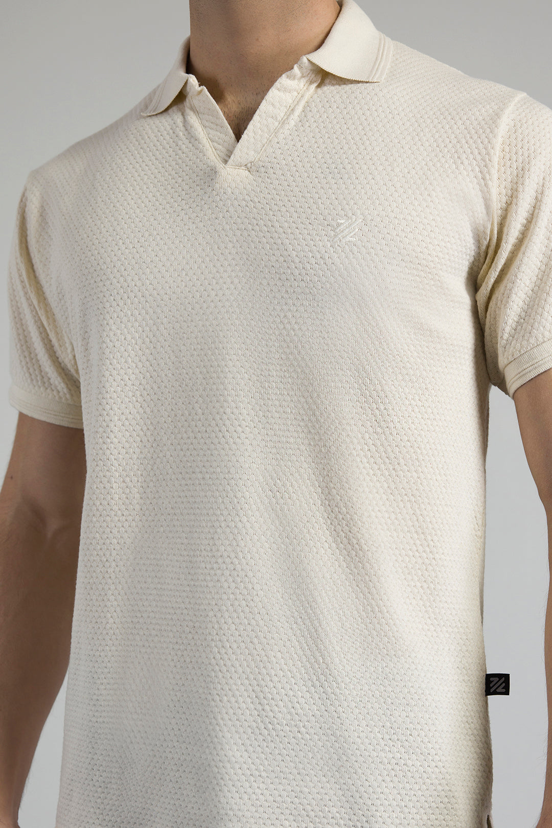 Textured Johnny Collar Polo - 5004