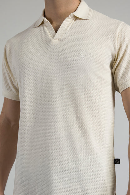 Textured Johnny Collar Polo - 5004