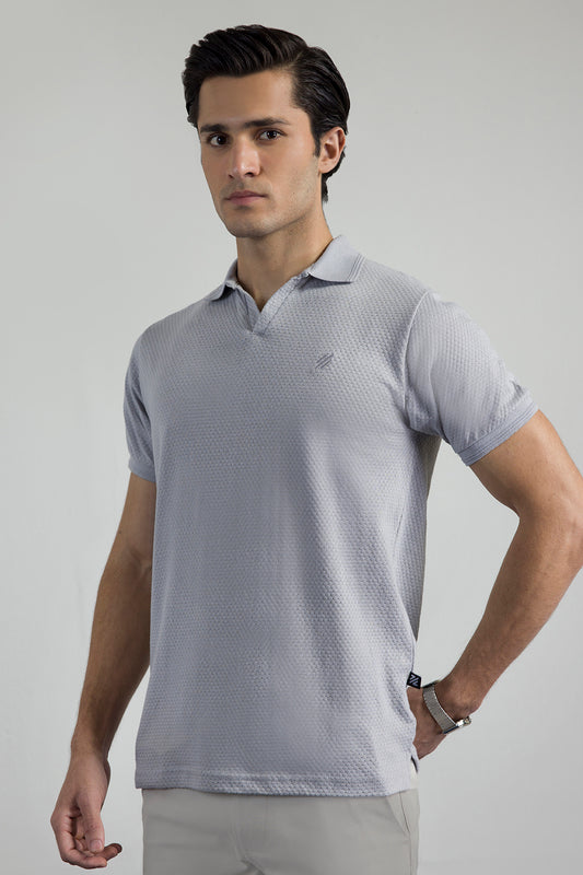 Textured Johnny Collar Polo - 5004