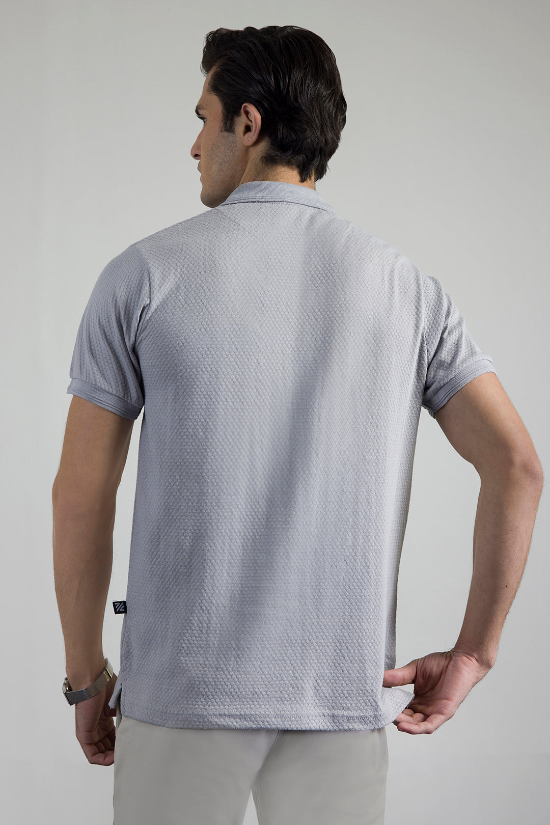 Textured Johnny Collar Polo - 5004