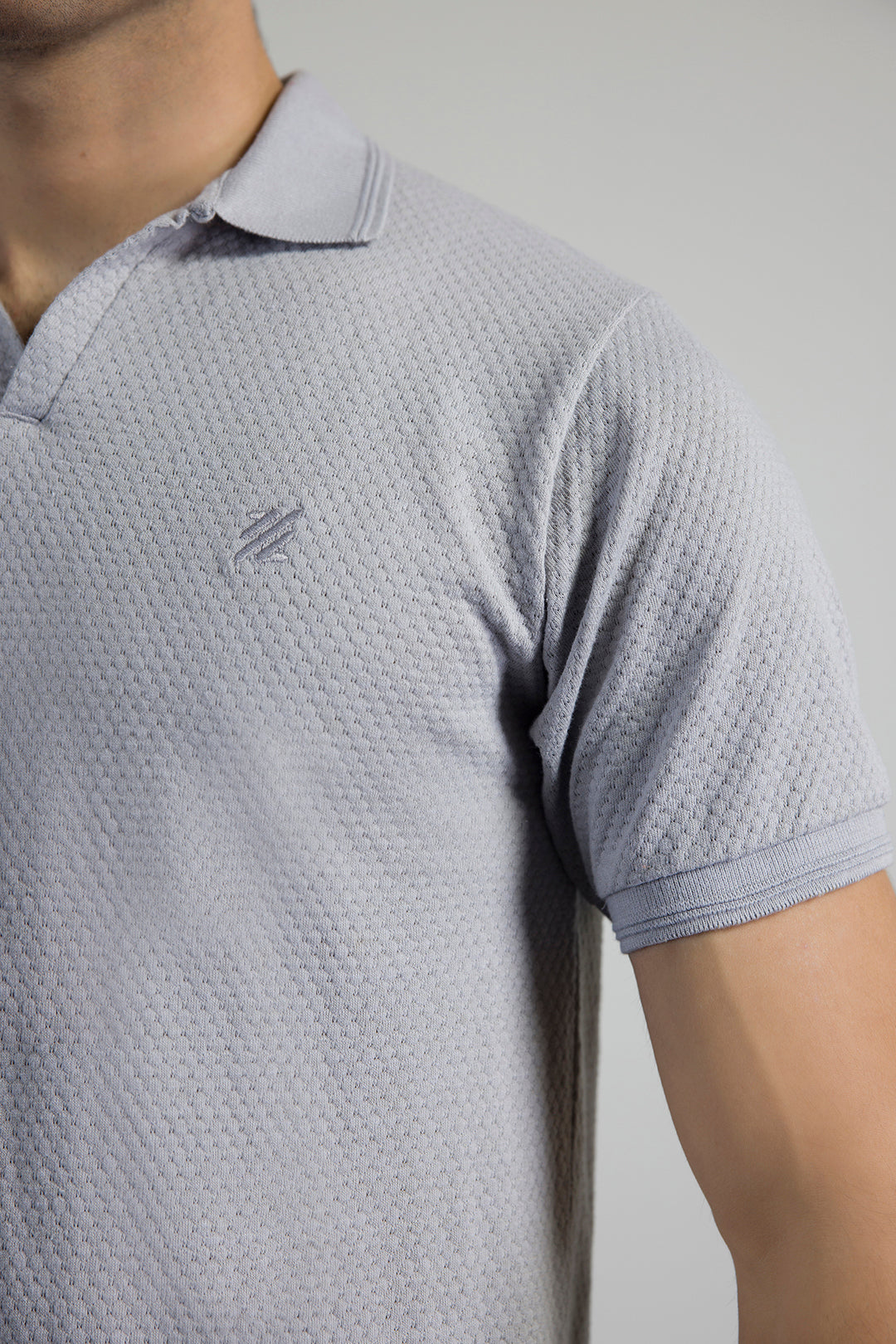 Textured Johnny Collar Polo - 5004
