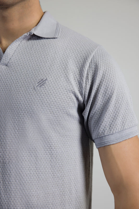 Textured Johnny Collar Polo - 5004