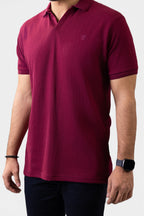 Textured Johnny Collar Polo - 5004