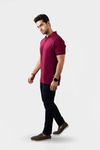 Textured Johnny Collar Polo - 5004