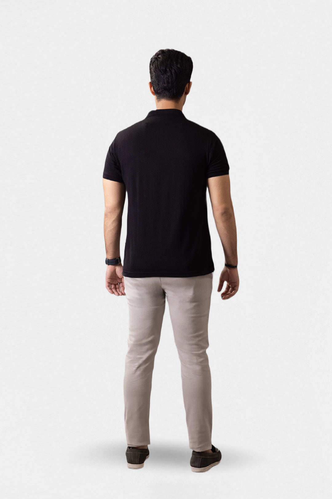 Textured Johnny Collar Polo - 5004