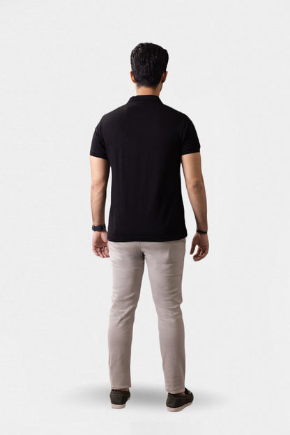 Textured Johnny Collar Polo - 5004