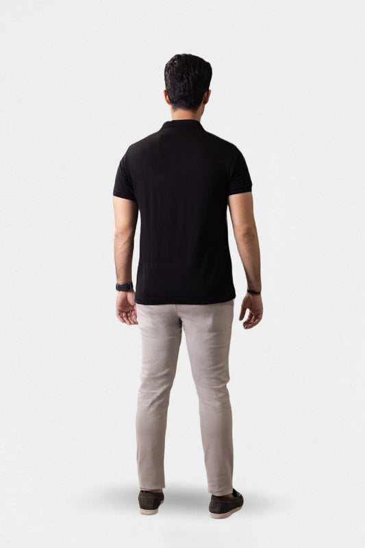 Textured Johnny Collar Polo - 5004