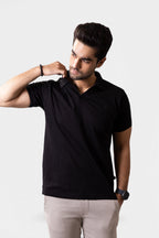 Textured Johnny Collar Polo - 5004