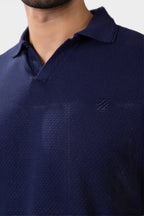 Textured Johnny Collar Polo - 5004