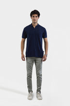 Textured Johnny Collar Polo - 5005
