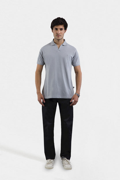 Textured Johnny Collar Polo - 5005