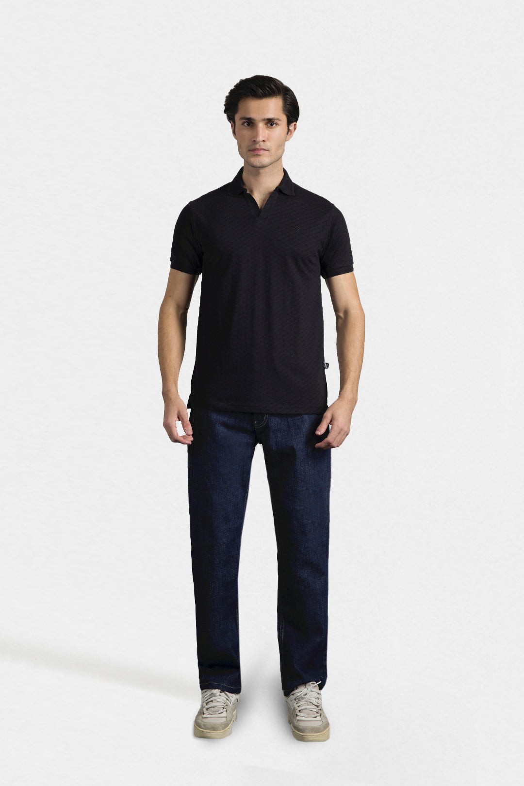 Textured Johnny Collar Polo - 5005