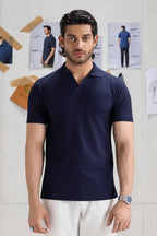 Textured Johnny Collar Polo - 5005