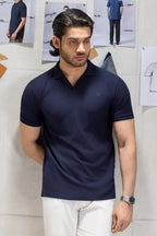 Textured Johnny Collar Polo - 5005