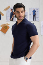 Textured Johnny Collar Polo - 5005
