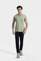 Textured Johnny Collar Polo - 5005