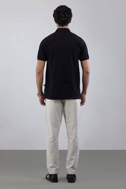 Textured Johnny Collar Polo - 5005