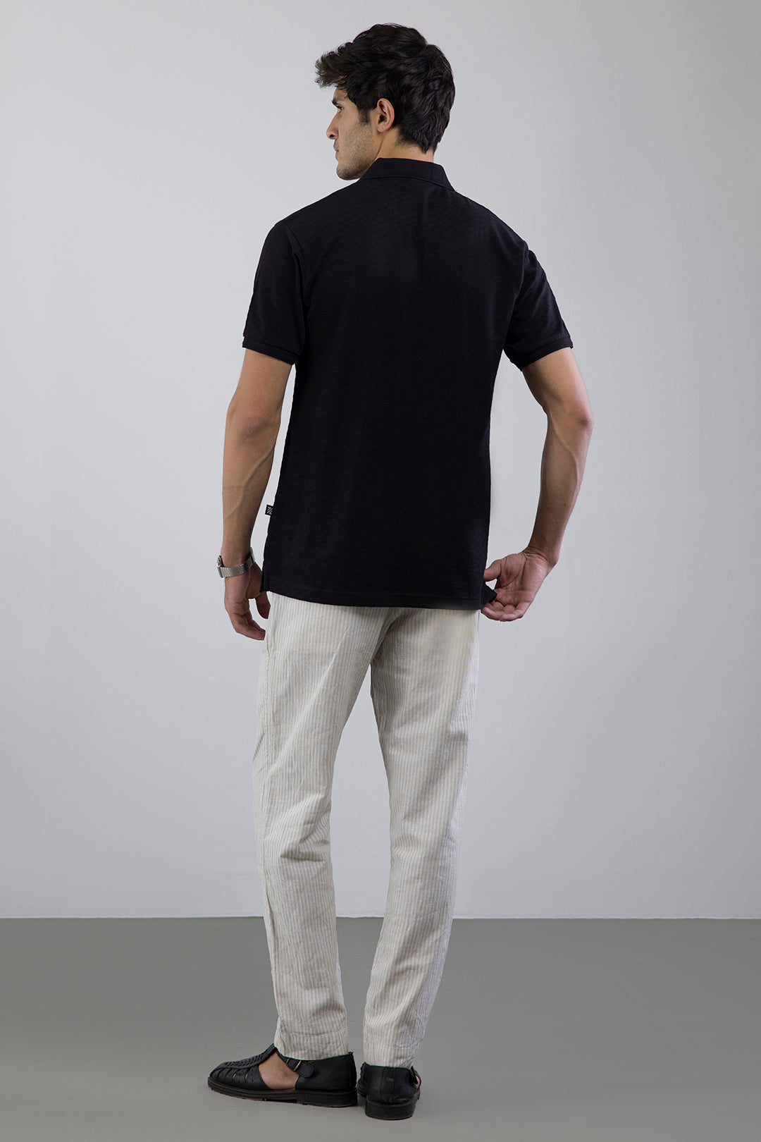 Textured Johnny Collar Polo - 5005