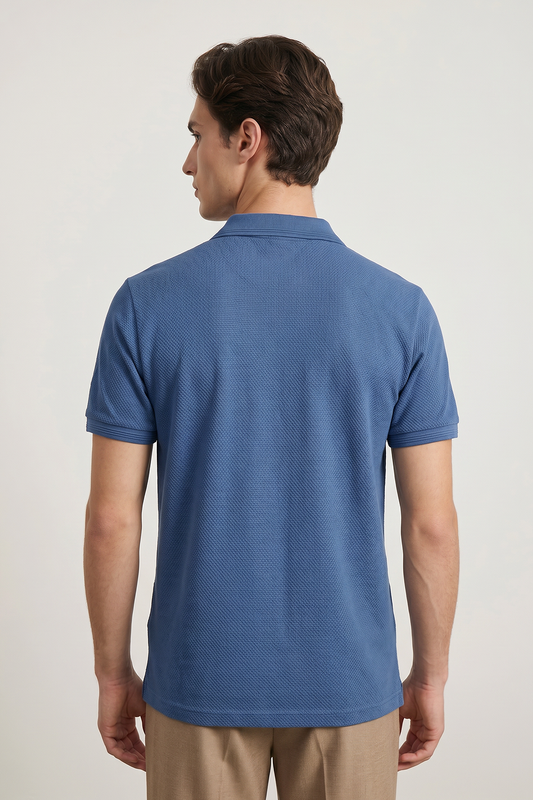 Textured Johnny Collar Polo - 5005