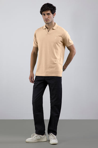 Textured Johnny Collar Polo - 5005