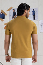 Textured Johnny Collar Polo - 5005