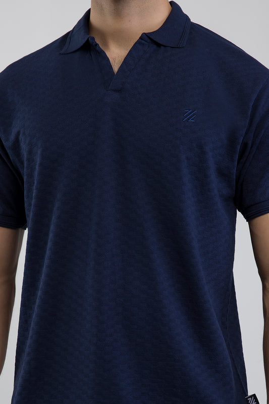 Textured Johnny Collar Polo - 5005