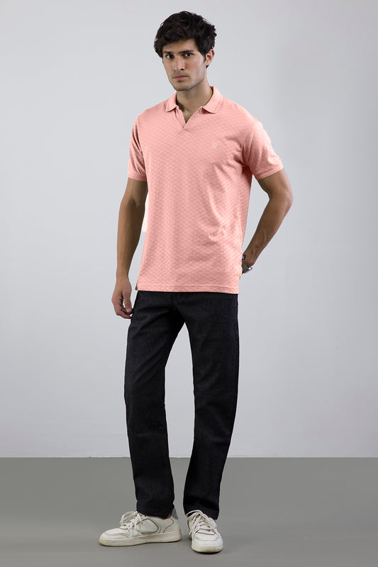 Textured Johnny Collar Polo - 5005