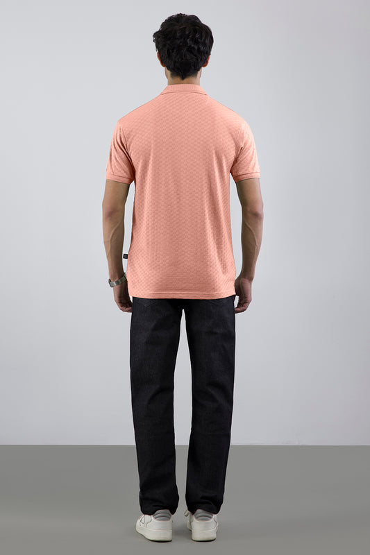 Textured Johnny Collar Polo - 5005