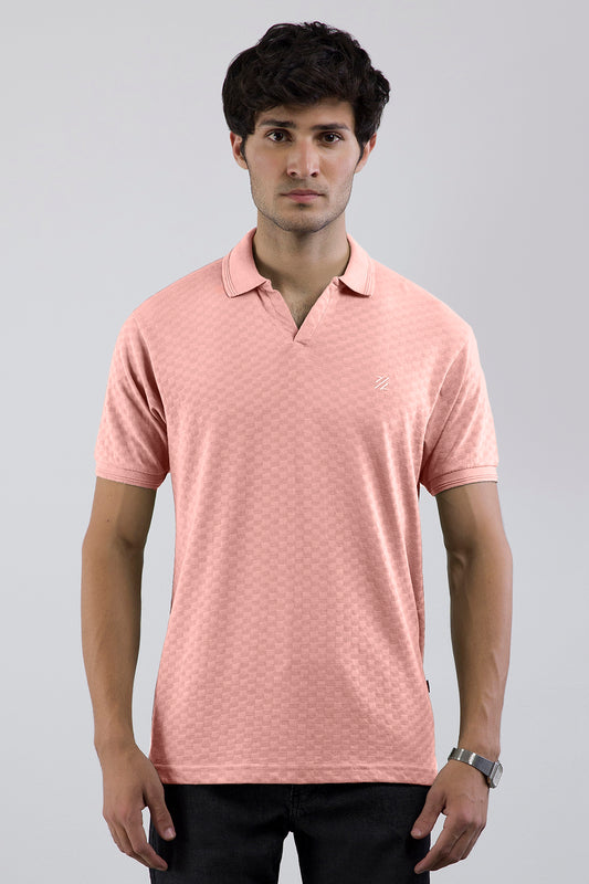 Textured Johnny Collar Polo - 5005