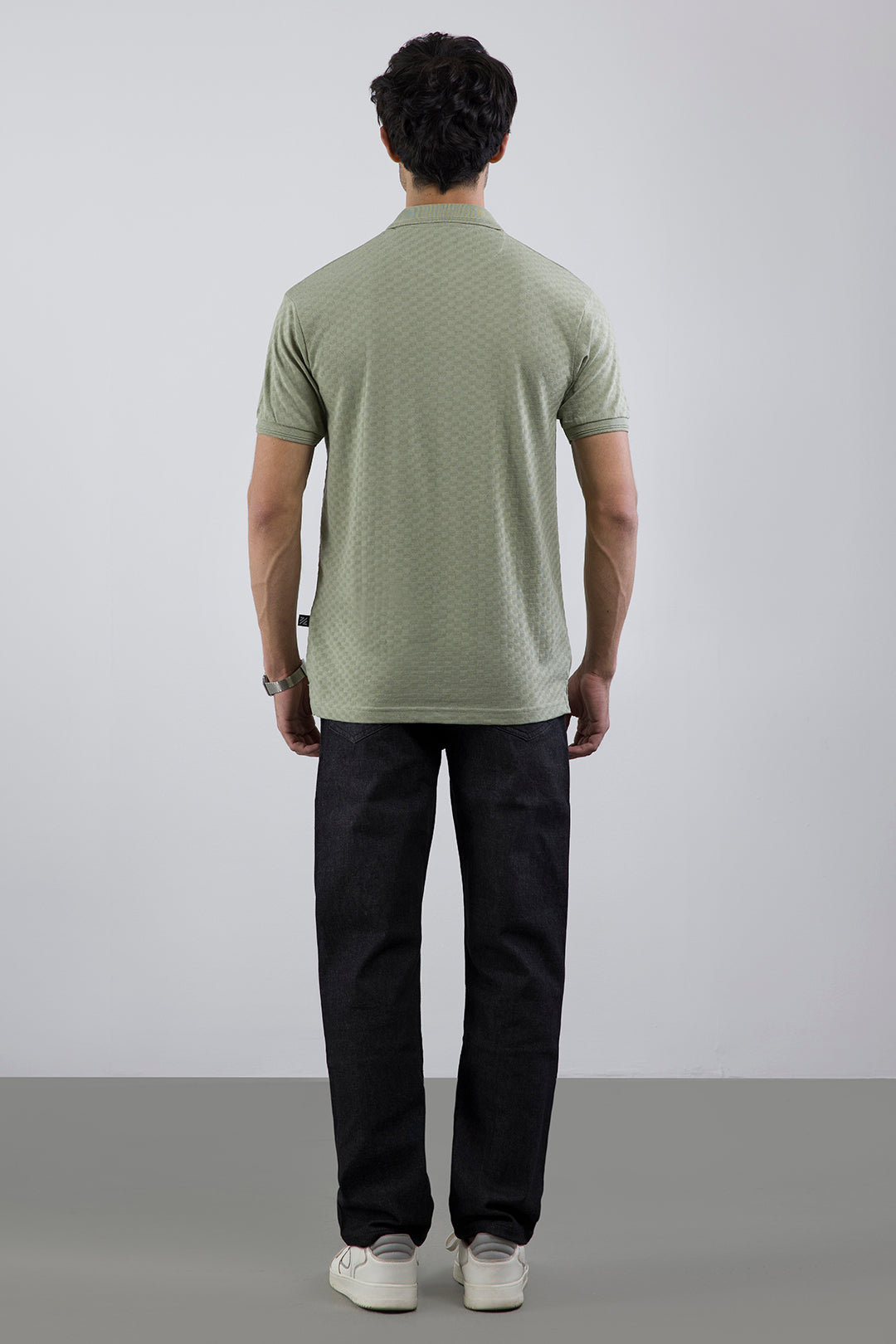 Textured Johnny Collar Polo - 5005