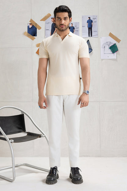 Textured Johnny Collar Polo - 5005