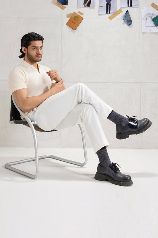 Textured Johnny Collar Polo - 5005