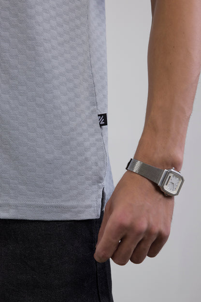 Textured Johnny Collar Polo - 5005